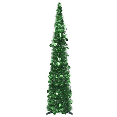 vidaXL Sapin de Noël artificiel escamotable vert 120 cm PET