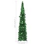 vidaXL Sapin de Noël artificiel escamotable vert 120 cm PET