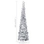 vidaXL Sapin de Noël artificiel escamotable argenté 180 cm PET