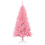 vidaXL Sapin de Noël artificiel avec support rose 150 cm PVC