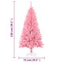 vidaXL Sapin de Noël artificiel avec support rose 150 cm PVC