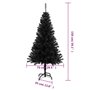 vidaXL Sapin de Noël artificiel avec support noir 150 cm PVC