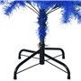 vidaXL Sapin de Noël artificiel avec support bleu 150 cm PVC