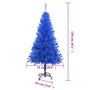 vidaXL Sapin de Noël artificiel avec support bleu 150 cm PVC