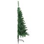 vidaXL Sapin de Noël artificiel moitié avec support vert 150 cm PVC