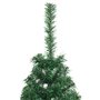 vidaXL Sapin de Noël artificiel moitié avec support vert 150 cm PVC