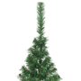 vidaXL Sapin de Noël artificiel moitié avec support vert 180 cm PVC