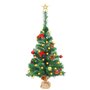 vidaXL Arbre de Noël artificiel pré-éclairé avec boules vert 64 cm