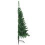 vidaXL Sapin de Noël artificiel moitié avec support vert 120 cm PVC