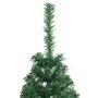 vidaXL Sapin de Noël artificiel moitié avec support vert 120 cm PVC