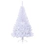 vidaXL Sapin de Noël artificiel moitié avec support blanc 150 cm PVC