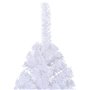 vidaXL Sapin de Noël artificiel moitié avec support blanc 180 cm PVC