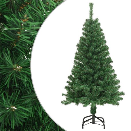 vidaXL Arbre de Noël artificiel avec branches épaisses vert 120 cm PVC