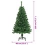 vidaXL Arbre de Noël artificiel avec branches épaisses vert 120 cm PVC