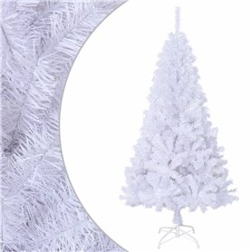 vidaXL Arbre de Noël artificiel avec branches épaisses blanc 120cm PVC