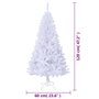 vidaXL Arbre de Noël artificiel avec branches épaisses blanc 120cm PVC