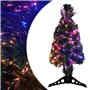 vidaXL Arbre de Noël artificiel mince et support 64 cm fibre optique