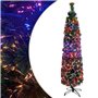 vidaXL Arbre de Noël artificiel mince et support 120 cm fibre optique