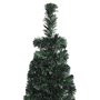 vidaXL Arbre de Noël artificiel mince et support 120 cm fibre optique