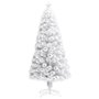 vidaXL Arbre de Noël artificiel pré-éclairé blanc 120 cm fibre optique