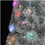 vidaXL Arbre de Noël artificiel pré-éclairé blanc 120 cm fibre optique