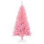 vidaXL Sapin de Noël artificiel avec support rose 120 cm PVC