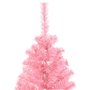 vidaXL Sapin de Noël artificiel avec support rose 120 cm PVC