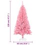 vidaXL Sapin de Noël artificiel avec support rose 120 cm PVC