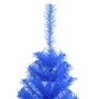 vidaXL Sapin de Noël artificiel avec support bleu 120 cm PVC