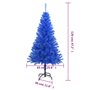 vidaXL Sapin de Noël artificiel avec support bleu 120 cm PVC