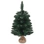 vidaXL Sapin de Noël artificiel pré-éclairé et supports vert 60 cm PVC