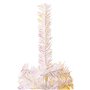 vidaXL Sapin de Noël artificiel pointes iridescentes Blanc 150 cm PVC