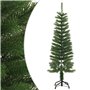 vidaXL Sapin de Noël artificiel mince avec support 120 cm PE