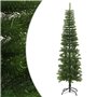 vidaXL Sapin de Noël artificiel mince avec support 180 cm PE