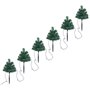 vidaXL Arbres d'allée de Noël 6 pcs avec LED blanc chaud 45 cm PVC