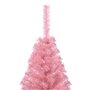 vidaXL Demi sapin de Noël artificiel avec support Rose 150 cm PVC