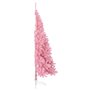 vidaXL Demi sapin de Noël artificiel avec support Rose 180 cm PVC