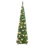 vidaXL Sapin de Noël artificiel escamotable 50 LED vert 120 cm