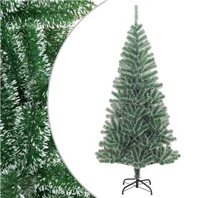 vidaXL Sapin de Noël artificiel avec neige floquée vert 210 cm