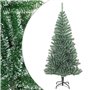 vidaXL Sapin de Noël artificiel avec neige floquée vert 210 cm