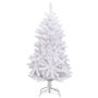 vidaXL Sapin de Noël artificiel à charnières avec support blanc 120 cm