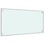 vidaXL Dosserets de cuisine 2 pcs blanc 80x60 cm verre trempé