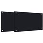 vidaXL Dosserets de cuisine 2 pcs noir 70x50 cm verre trempé