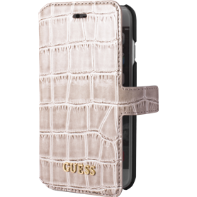 Etui folio Guess beige effet croco pour iPhone 7/8