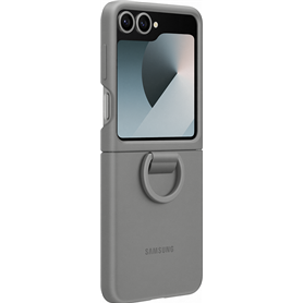 Coque Samsung Galaxy Z Flip 6 Silicone avec anneau Gris Samsung