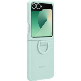 Coque Samsung Galaxy Z Flip 6 Silicone avec anneau Vert d'eau Samsung