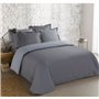 VISION - Bicolore - Housse de couette Réversible 240x220cm avec 2 taies 65x65cm -Gris/gris perle - 100% coton