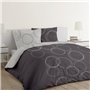 VISION Parure de couette Lenny - 100% coton - 1 housse de couette 140 x 200 cm + 1 taie 65 x 65 cm - Gris anthracite