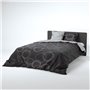 VISION Parure de couette Lenny - 100% coton - 1 housse de couette 220 x 240 cm + 2 taies d'oreiller 65 x 65 cm - Gris an