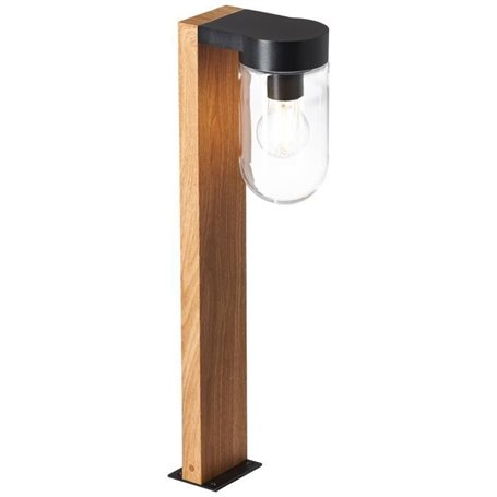 Borne extérieure CABAR - BRILLIANT - bois foncé/noir - métal/verre E27 1x40W